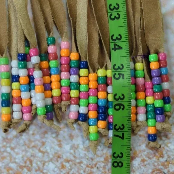 60's Flower Child Handmade Vest and Bell Bottom Jean Costume, Women's XL - Picture 9 of 14